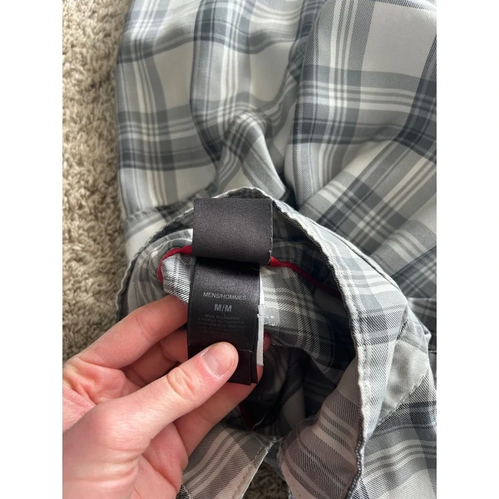 The North Face Mens Grey Plaid Long Sleeve Button Down Shirt Medium‎ Hiking M